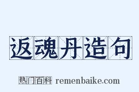 返魂丹造句是什么意思的图片